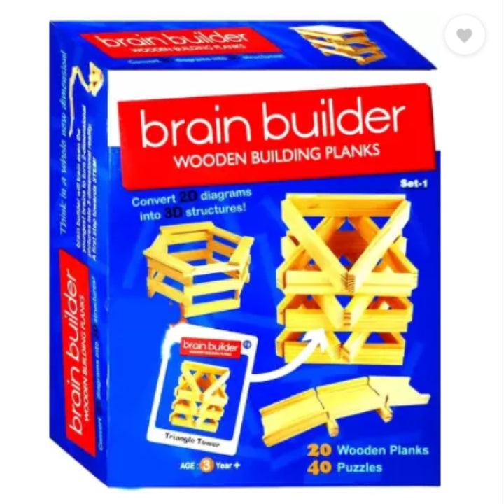 Ekta Toys: Brain Builder Wooden Building Planks – Juplay World